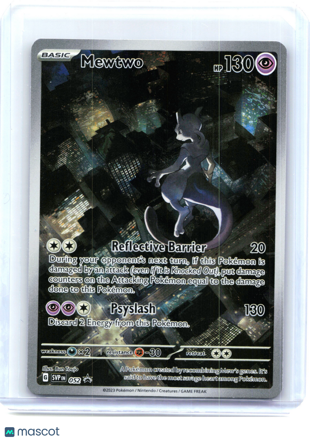 2023 Pokemon—Mewtwo #052 Scarlet & Violet Promo Cards—Black Star Promo Holo
