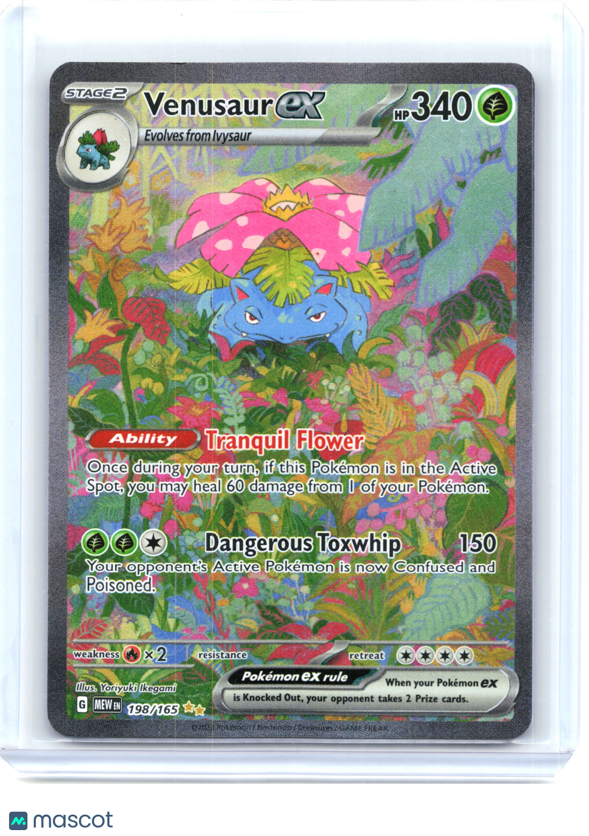 2023 Venusaur ex #198/165 Scarlet & Violet 151—Special Illustration Rare [LP]