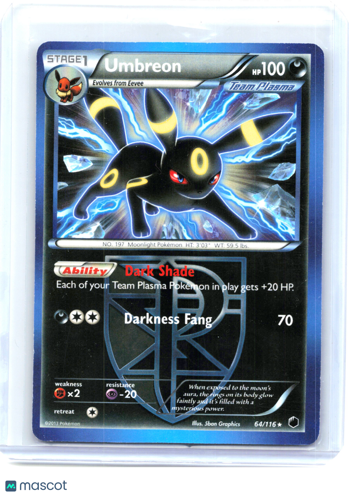 2013 Pokemon—Umbreon #064/116 Deck Exclusives—Rare Non-Holo [Lightly Played]