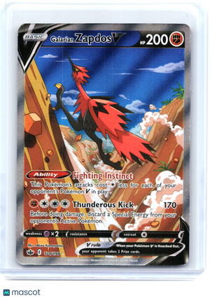 2021 Galarian Zapdos V #174/198 Chilling Reign—Ultra Rare Holo [MP]