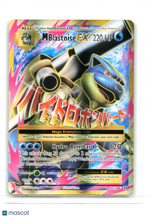 2016 M Blastoise EX #102/108 Evolutions—Ultra Rare Holo [Moderately Played]