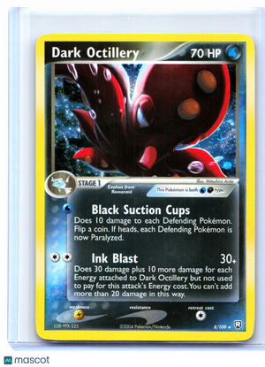 2004 Pokemon—Dark Octillery #8/109 EX Team Rocket Returns—Holo Rare