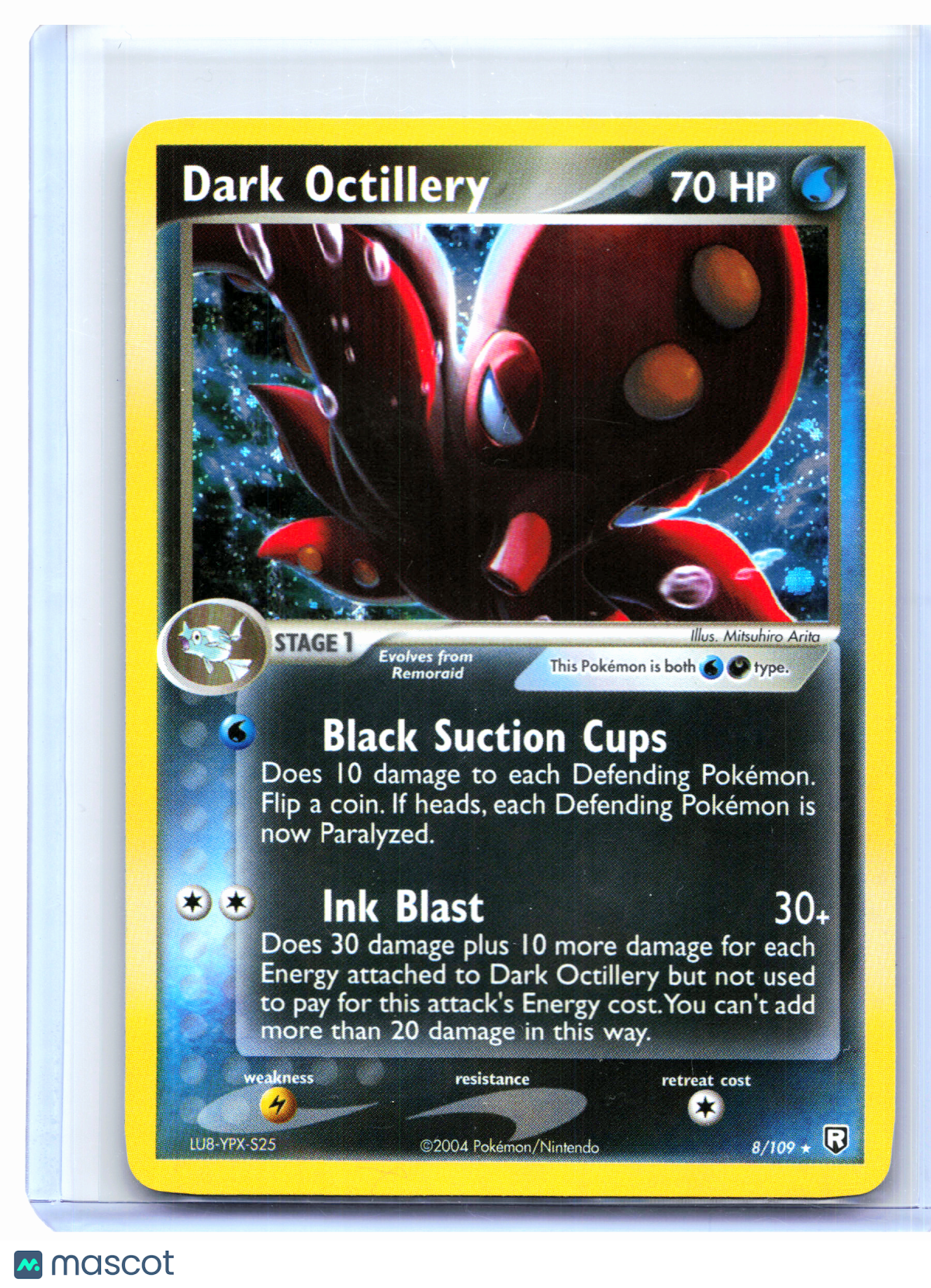 2004 Pokemon—Dark Octillery #8/109 EX Team Rocket Returns—Holo Rare