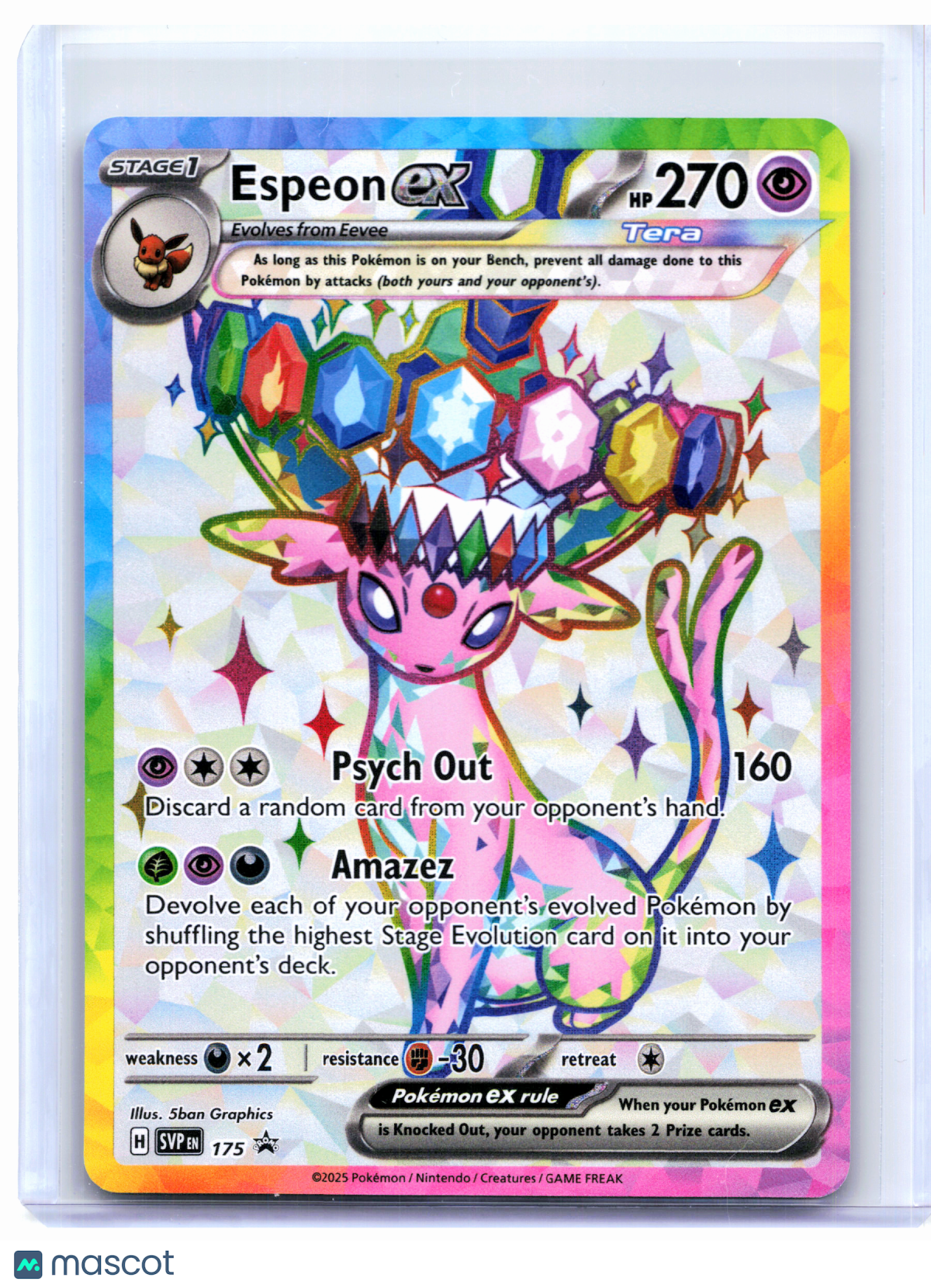 2025 Pokemon—Espeon ex #175 Scarlet & Violet Promo—Black Star Promo Holo