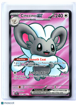 2026 Pokemon—Cinccino ex #105/086 Chaos Rising—Ultra Rare Holo