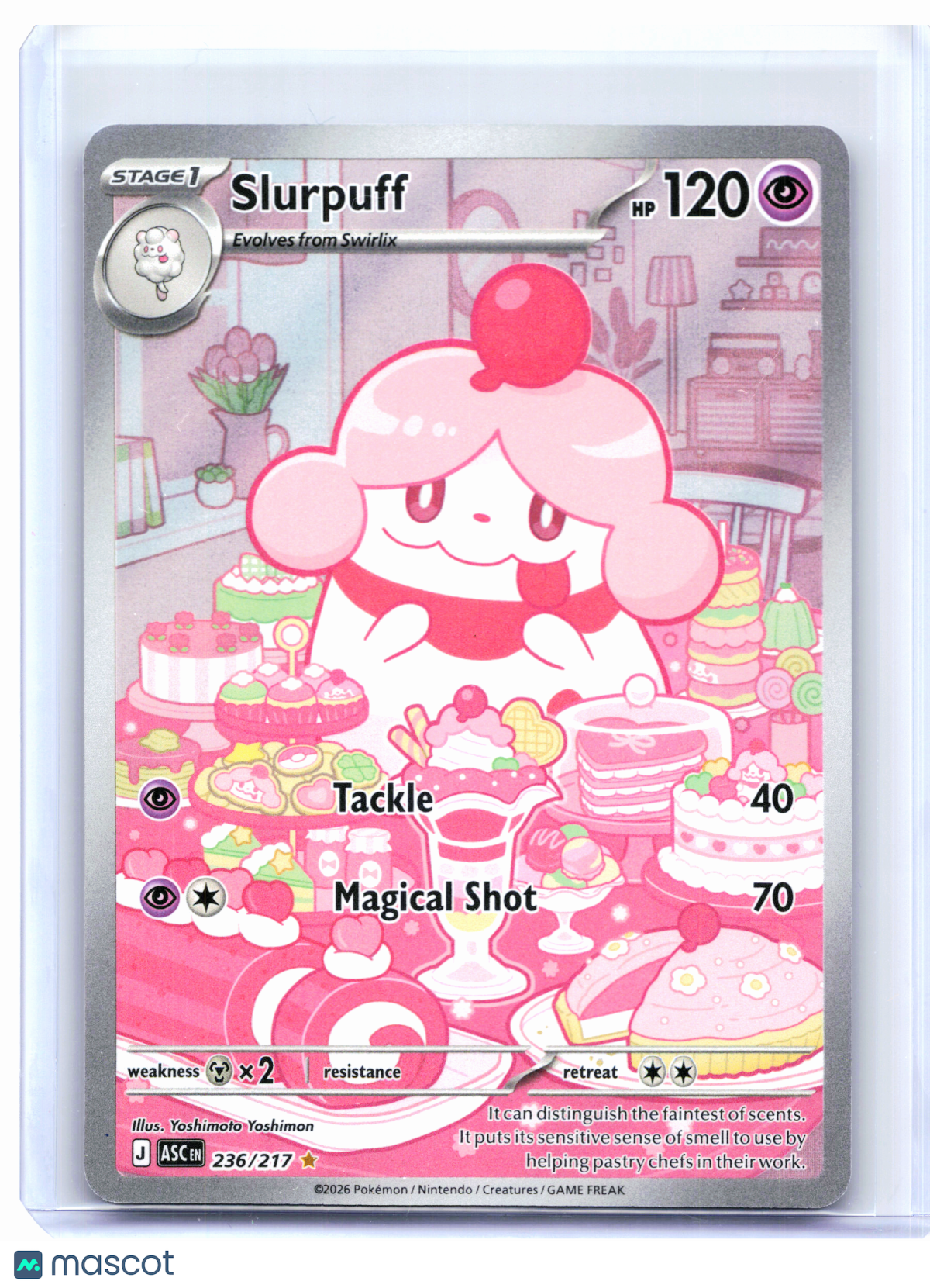 2026 Pokemon—Slurpuff #236/217 Ascended Heroes—Illustration Rare Holo