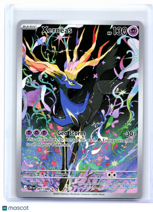 2026 Pokemon—Xerneas #091/086 Chaos Rising—Illustration Rare Holo