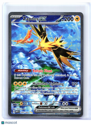 2023 Pokemon—Zapdos ex #202/165 Scarlet & Violet 151—Special Illustration Rare