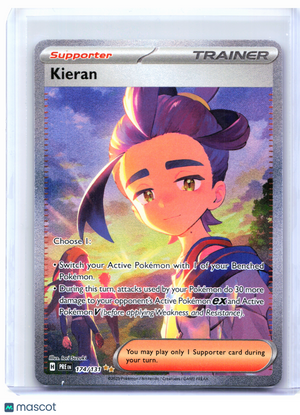 2025 Pokemon—Kieran #174/131 Prismatic Evolutions—Special Illustration Rare Holo