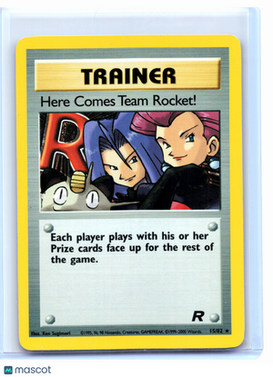 2000 Pokemon—Here Comes Team Rocket! #15/82 Team Rocket—Holo Rare [LP]