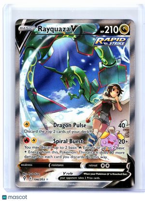 2021 Pokemon—Rayquaza V (Alternate Full Art) #194/203 Evolving Skies—UR [LP]
