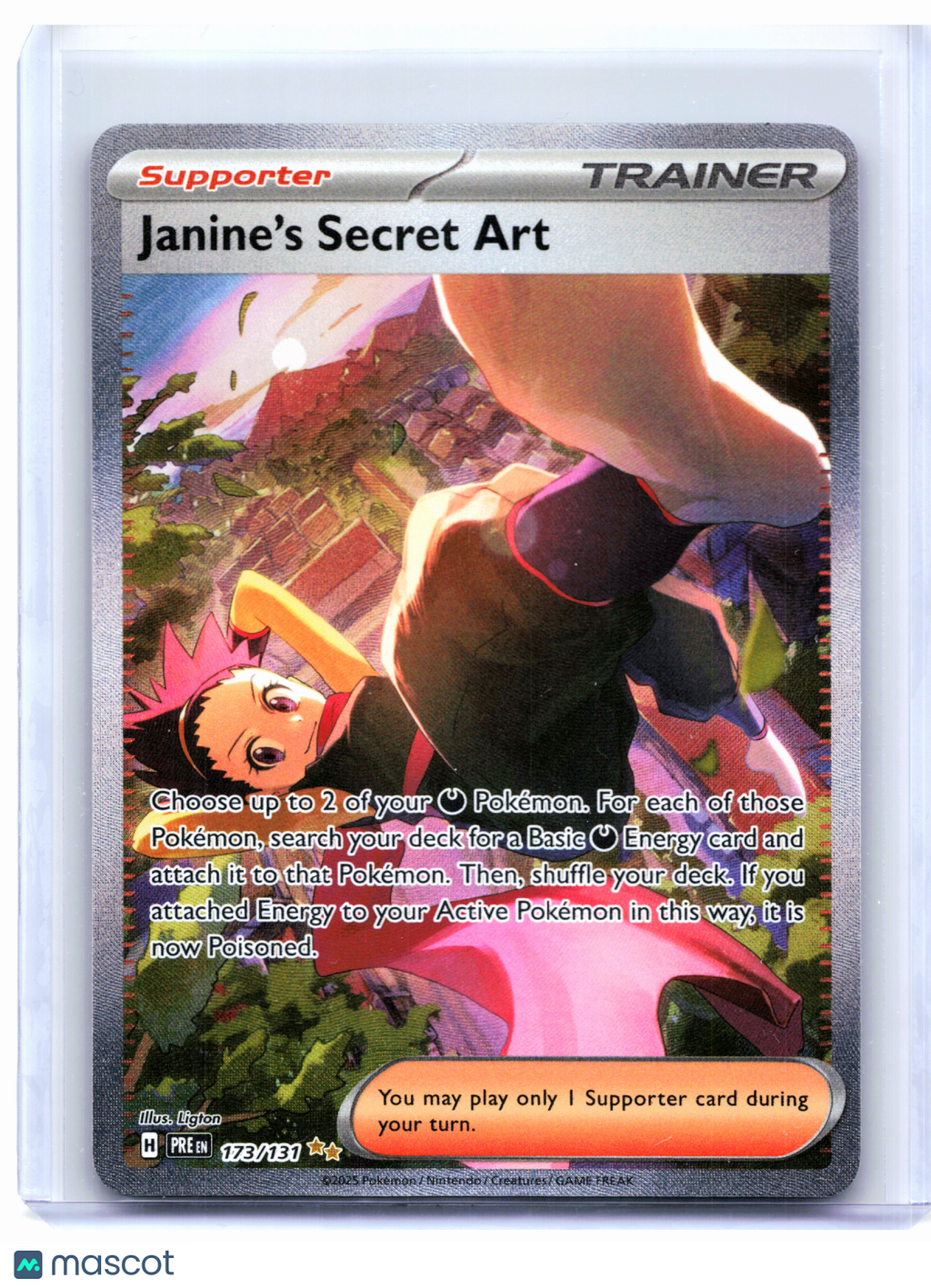 2025 Pokemon—Janine's Secret Art #173/131 Prismatic Evolutions—SIR Holo [LP]