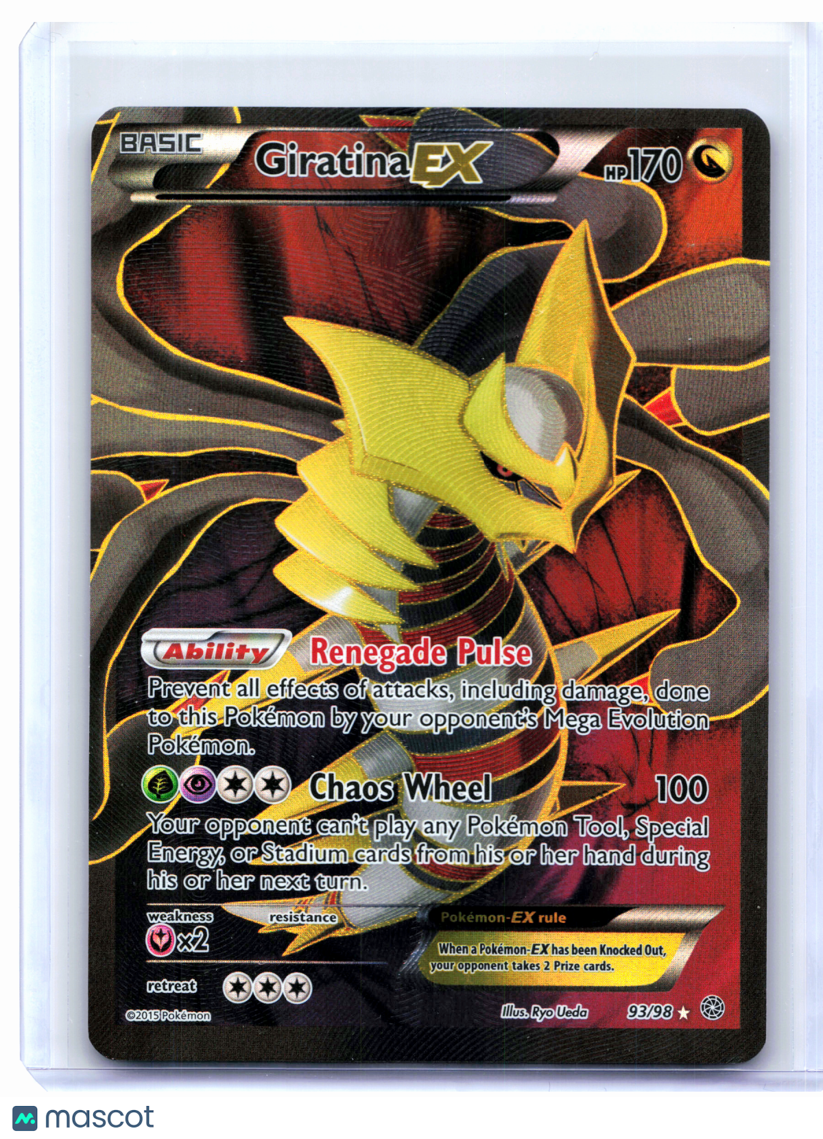 2015 Pokemon—Giratina EX (Full Art) #93/98 Ancient Origins—Ultra Rare Holo [MP]