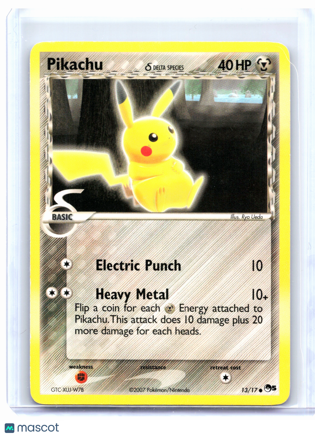 2007 Pokemon—Pikachu (Delta Species) #13/17 POP Series 5—Common Nonholo [HP]