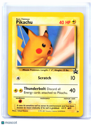 2001 Pokemon—Pikachu #26 WoTC Promo—Black Star Promo Nonholo (SNAP Promo) [HP]
