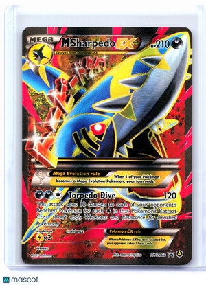 2017 Pokemon—M Sharpedo EX #XY200a XY—Black Star Promo Holo [Heavily Played]