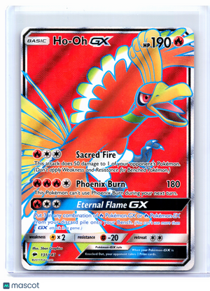 2017 Pokemon—Ho-Oh GX #131/147 Burning Shadows—Ultra Rare Holo [Heavily Played]