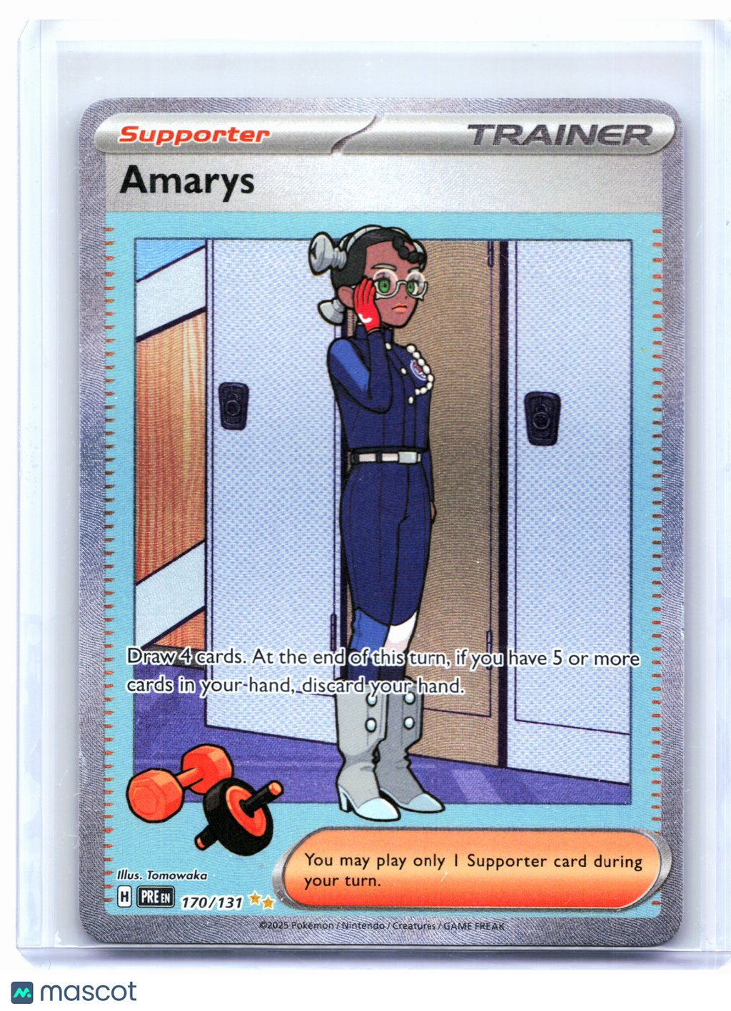 2025 Pokemon—Amarys #170/131 Prismatic Evolutions—SIR Holo [Damaged]
