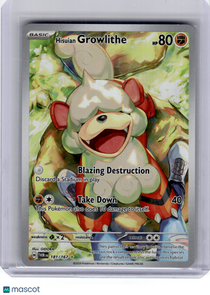 2024 Pokemon—Hisuian Growlithe #181 Twilight Masquerade—IR Holo [Lightly Played]