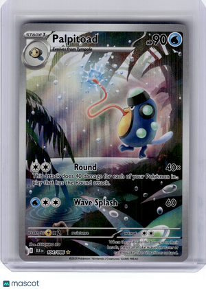 2025 Pokemon—Palpitoad #104 Black Bolt—Illustration Rare Holo