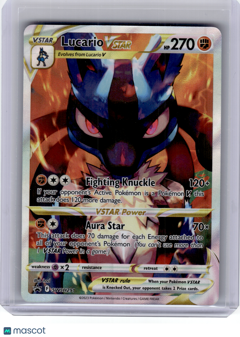 2023 Pokemon—Lucario VSTAR #SWSH291 Sword & Shield—Black Star Promo Holo