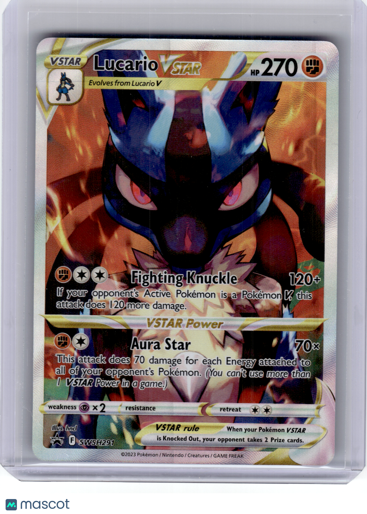 2023 Pokemon—Lucario VSTAR #SWSH291 Sword & Shield—Black Star Promo Holo