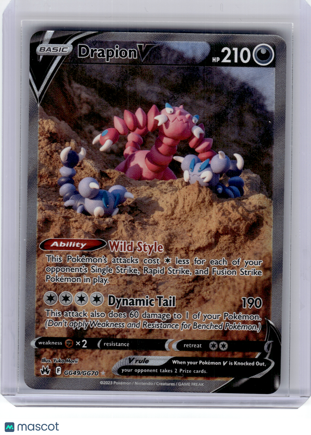 2023 Pokemon—Drapion V #GG49 Crown Zenith: Galarian Gallery—Ultra Rare Holo [LP]