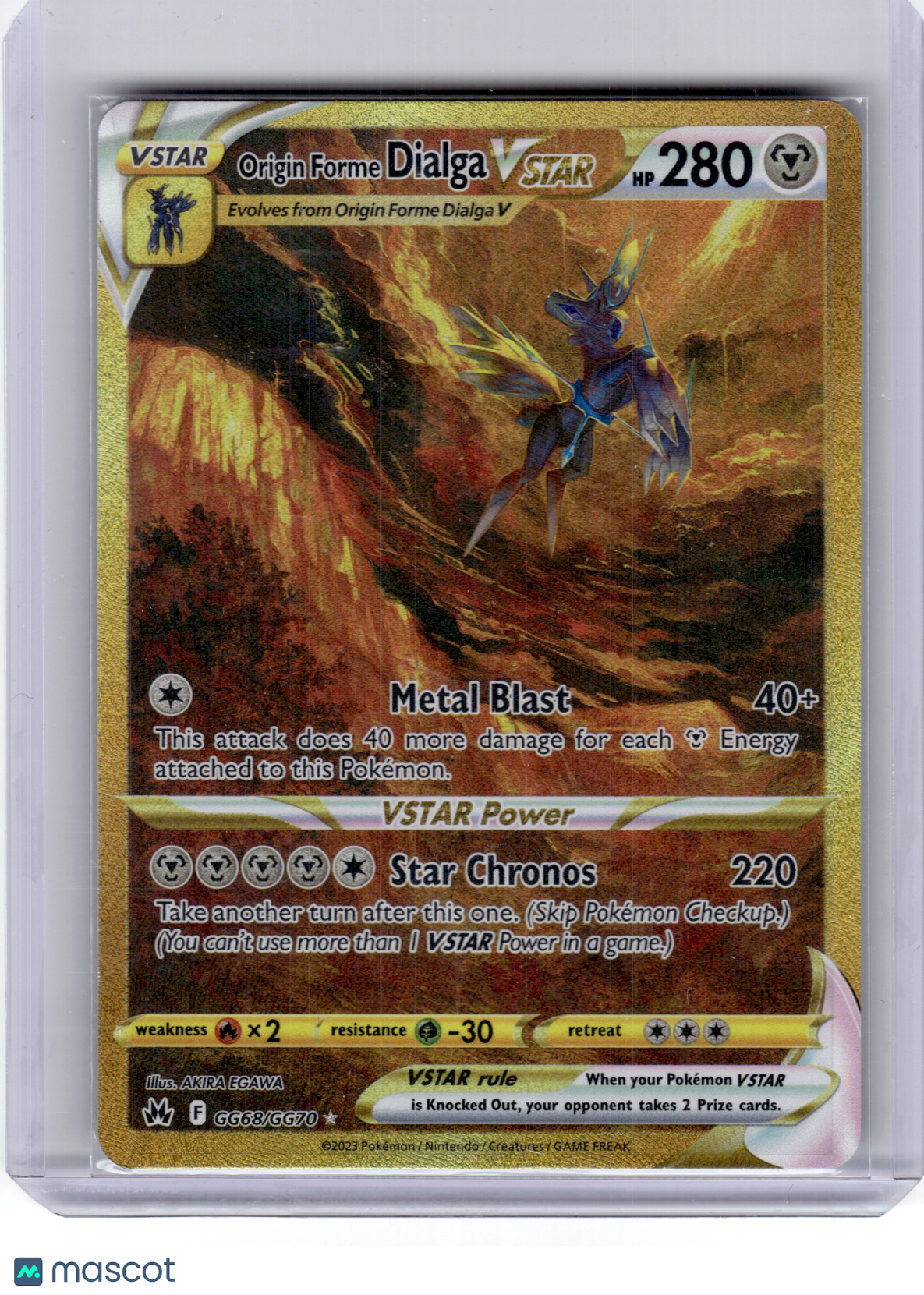 2023 Pokemon—Origin Forme Dialga VSTAR #GG68 Crown Zenith: GG Secret Rare Holo