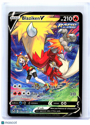 2022 Pokemon—Blaziken V #TG14/TG30 Silver Tempest Trainer Gallery—UR Holo