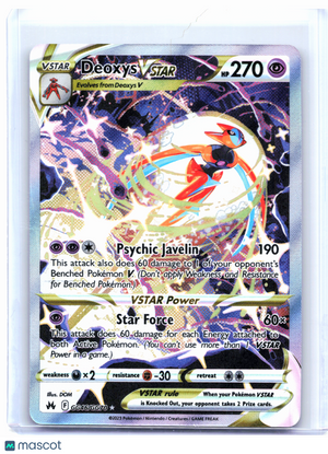 2023 Pokemon—Deoxys VSTAR #GG46/GG70 Crown Zenith: Galarian Gallery—UR Holo