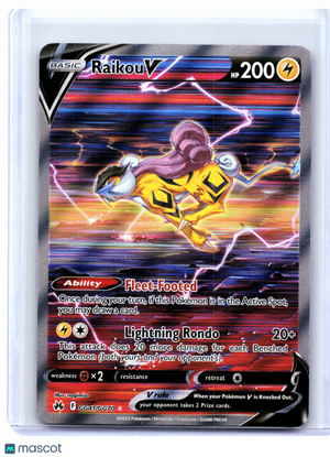2023 Pokemon—Raikou V #GG41/GG70 Crown Zenith: Galarian Gallery—Ultra Rare Holo