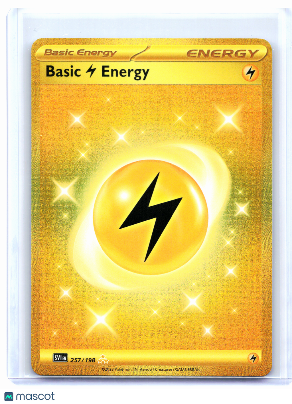 2023 Pokemon—Basic Lightning Energy #257/198 Scarlet & Violet—Hyper Rare Holo