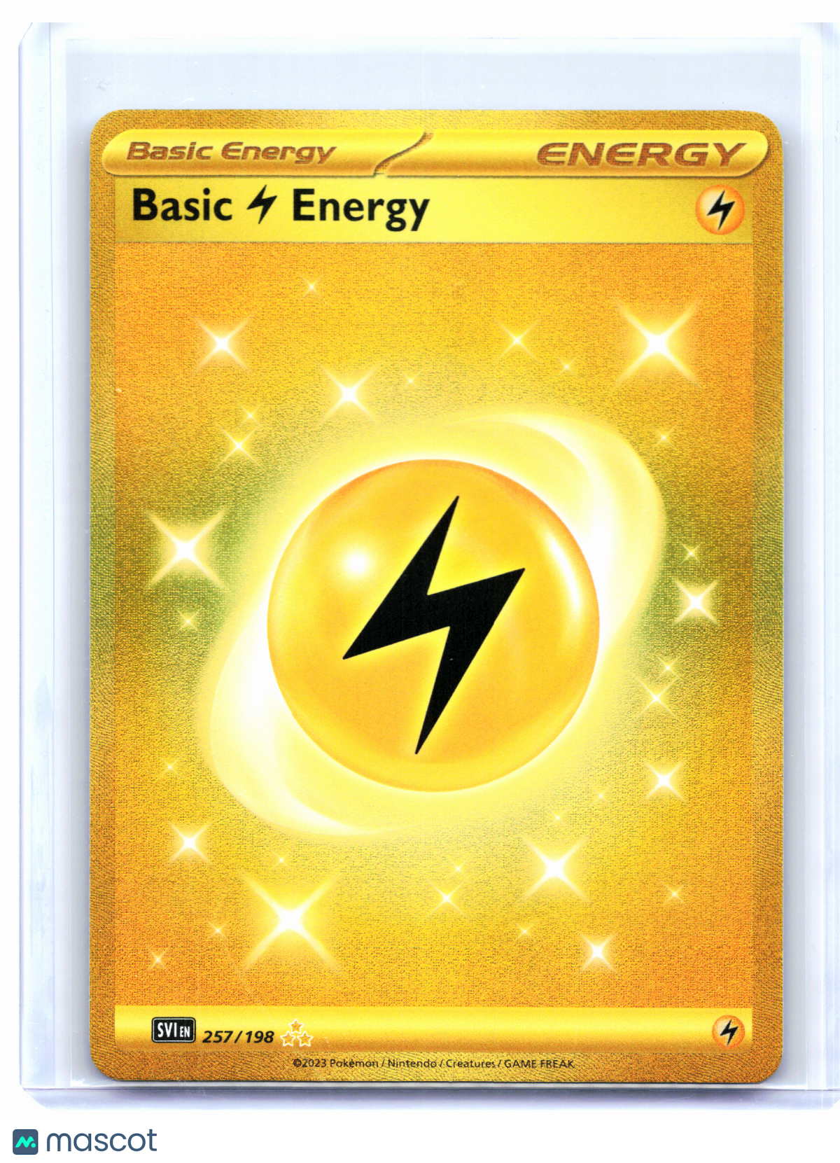 2023 Pokemon—Basic Lightning Energy #257/198 Scarlet & Violet—Hyper Rare Holo