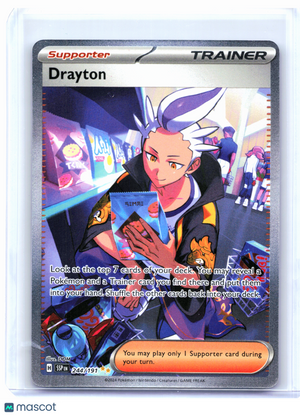 2024 Pokemon—Drayton #244/191 Surging Sparks—Special Illustration Rare Holo