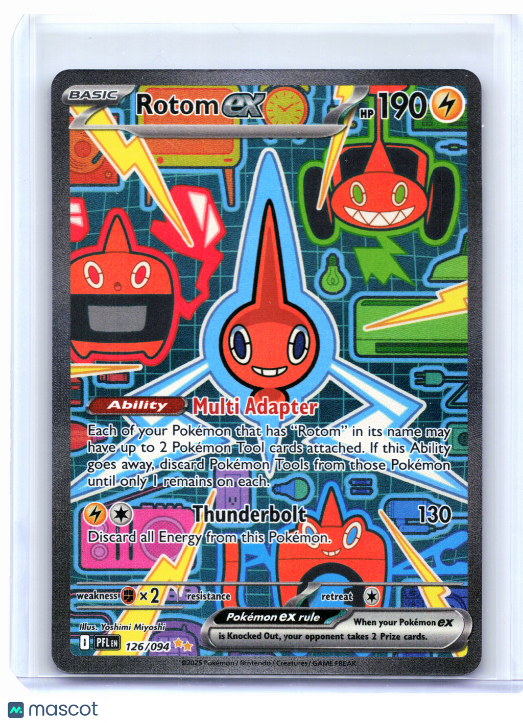 2025 Pokemon—Rotom ex #126/094 Phantasmal Flames—Special Illustration Rare Holo