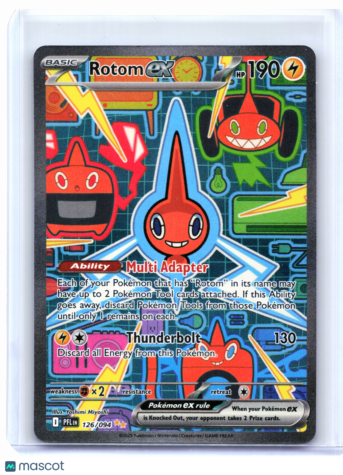 2025 Pokemon—Rotom ex #126/094 Phantasmal Flames—Special Illustration Rare Holo