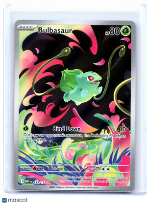 2025 Pokemon—Bulbasaur #133/132 Mega Evolution Base Set—Illustration Rare Holo