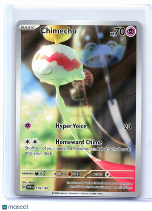 2024 Pokemon—Chimecho #179/167 Twilight Masquerade—Illustration Rare Holo