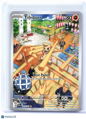 2024 Pokemon—Timburr #183/167 Twilight Masquerade—Illustration Rare Holo