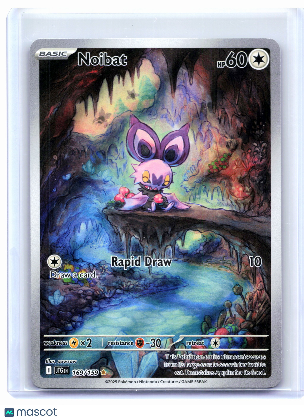 2025 Pokemon—Noibat #169/159 Journey Together—Illustration Rare Holo [LP]
