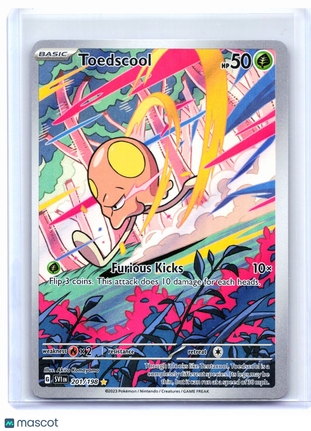 2023 Pokemon—Toedscool #201/198 Scarlet & Violet Base Set—Illustration Rare [LP]