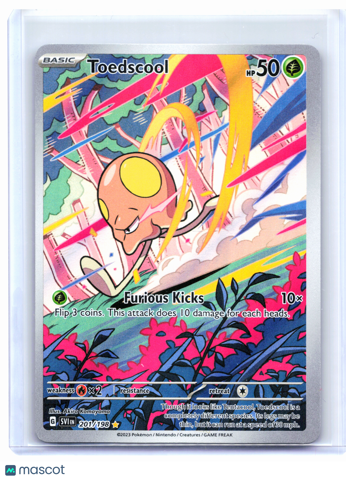 2023 Pokemon—Toedscool #201/198 Scarlet & Violet Base Set—Illustration Rare [LP]