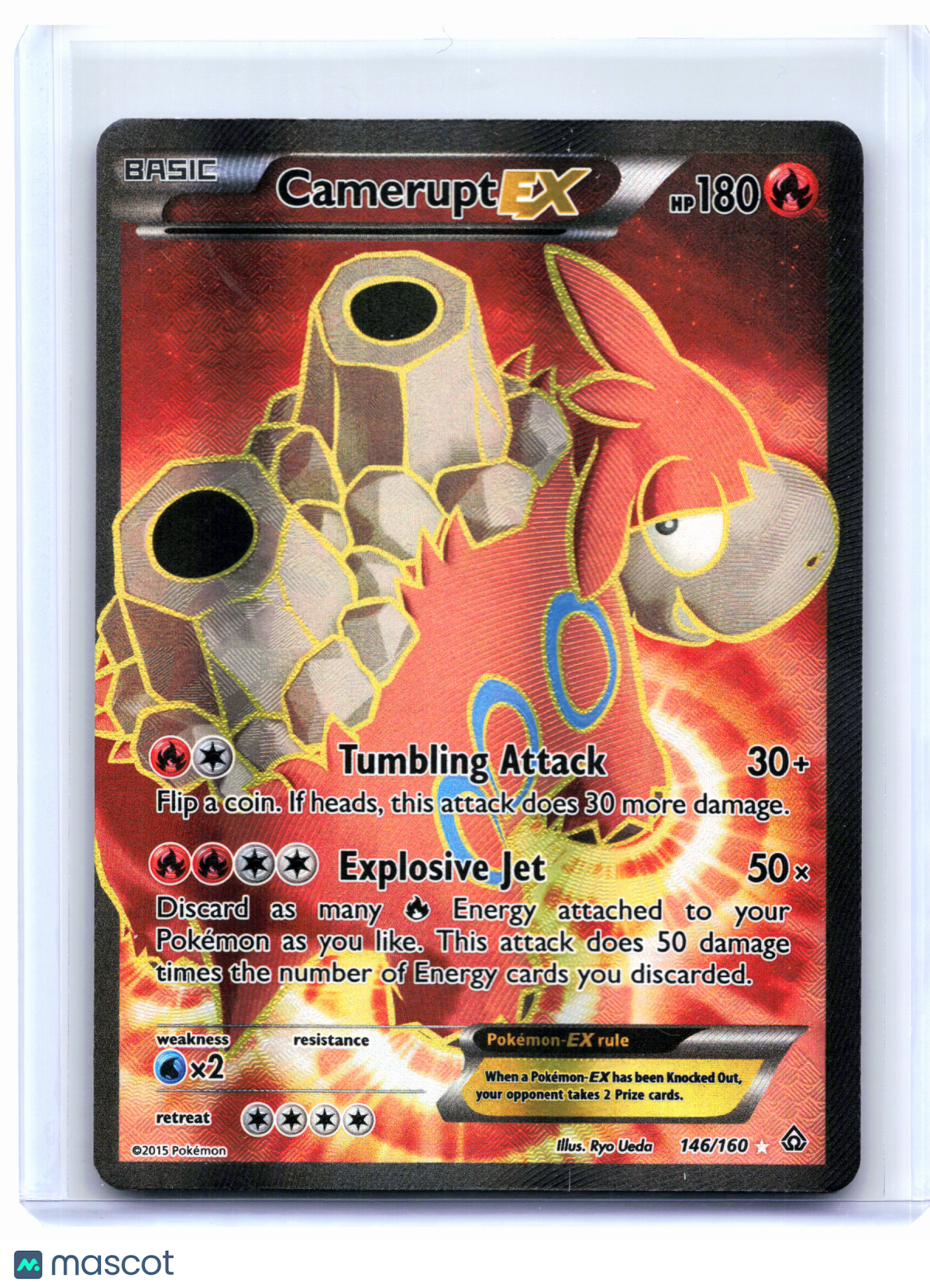 2015 Pokemon—Camerupt EX #146/160 Primal Clash—Ultra Rare Holo [Lightly Played]