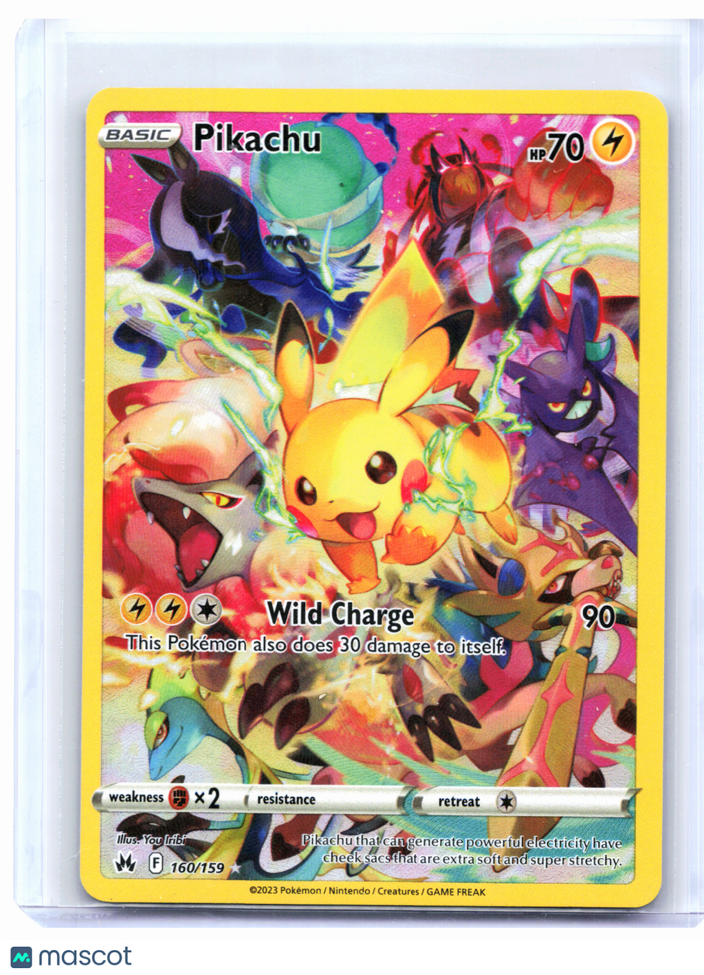 2023 Pokemon—Pikachu #160/159 Crown Zenith—Ultra Rare Holo [Lightly Played]