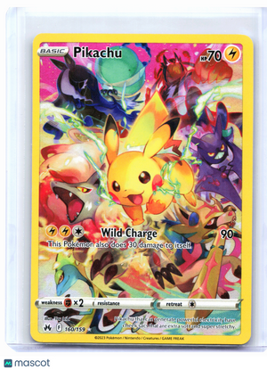 2023 Pokemon—Pikachu #160/159 Crown Zenith—Ultra Rare Holo [Lightly Played]