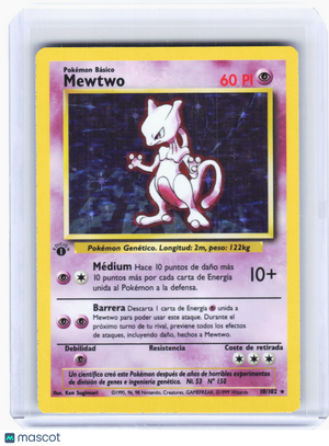 1999 Pokemon—Mewtwo #10 Base Set—Holo Rare Holo Spanish [Moderately Played]