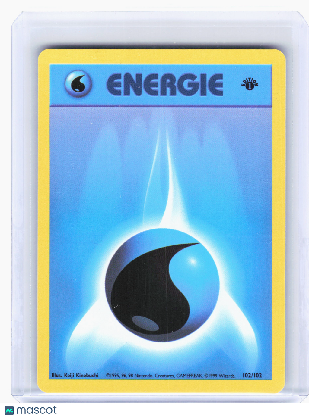 1999 Pokemon—Basic Water Energy #102 Base Set— Nonholo French (1st Edition)
