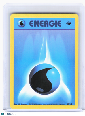 1999 Pokemon—Basic Water Energy #102 Base Set— Nonholo French (1st Edition)