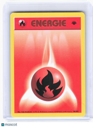 1999 Pokemon—Basic Fire Energy #98 Base Set— Nonholo French (1st Edition)