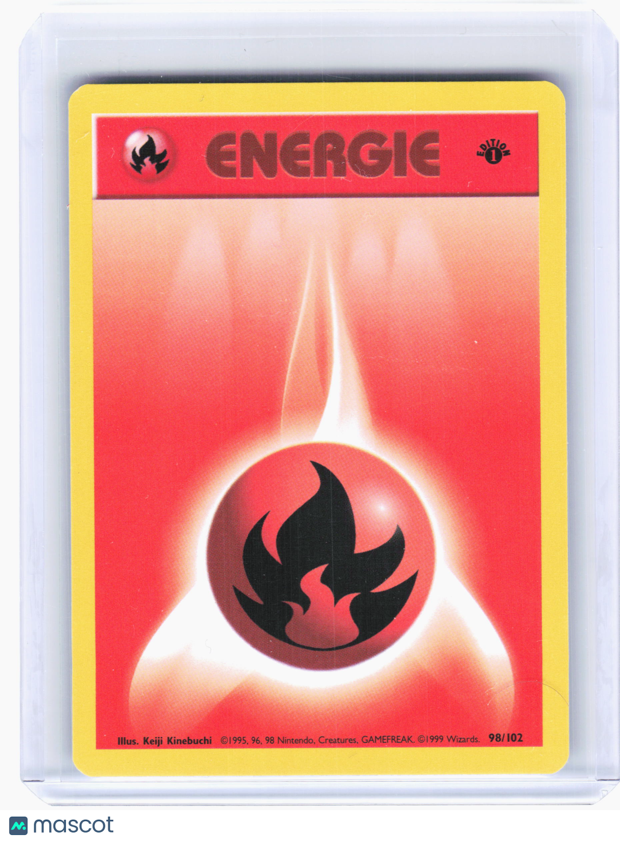1999 Pokemon—Basic Fire Energy #98 Base Set— Nonholo French (1st Edition)